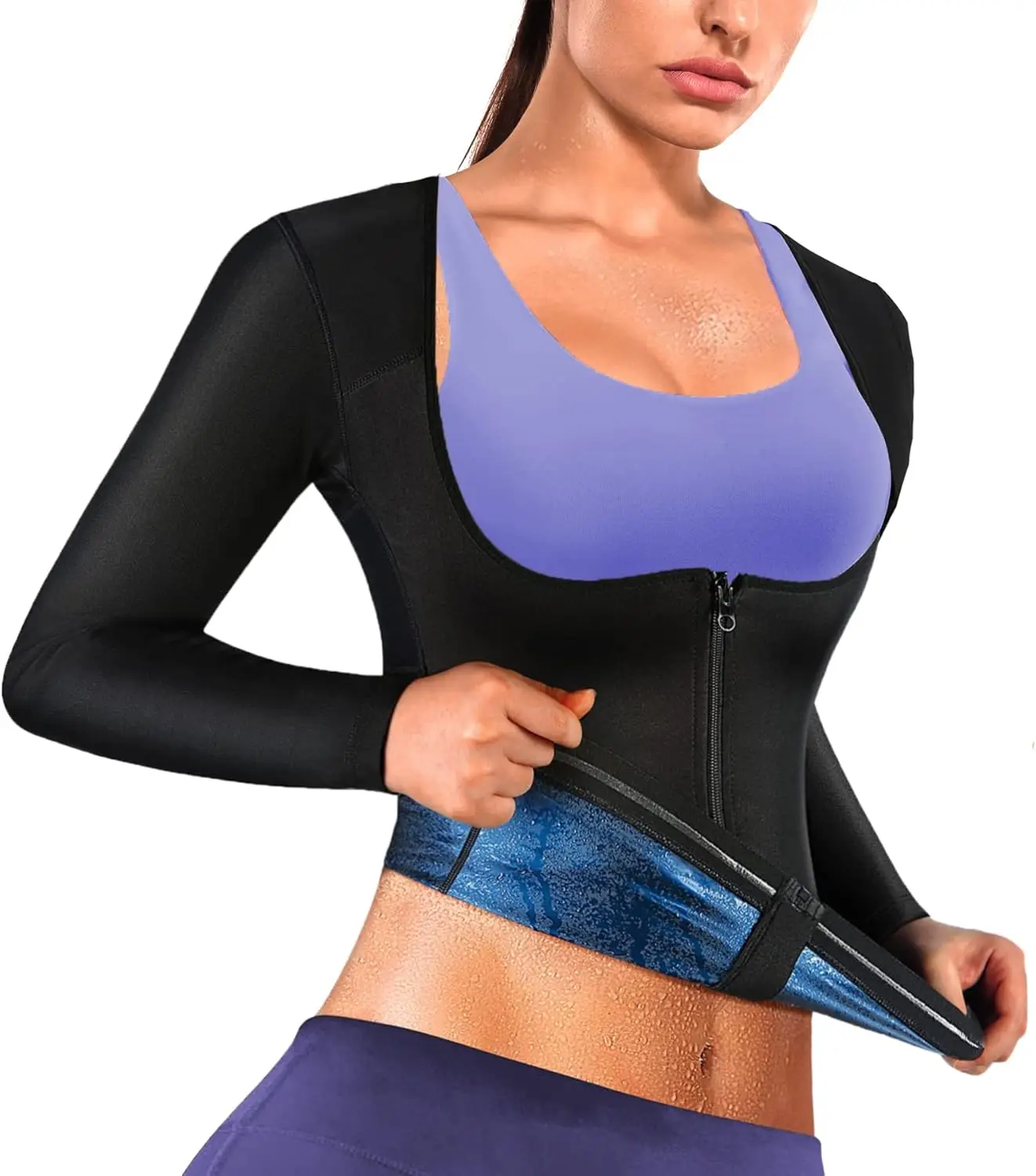 

Women's Sweat Waist Trainer Vest Workout Compression Tank Top Body Shaper for Weight Loss