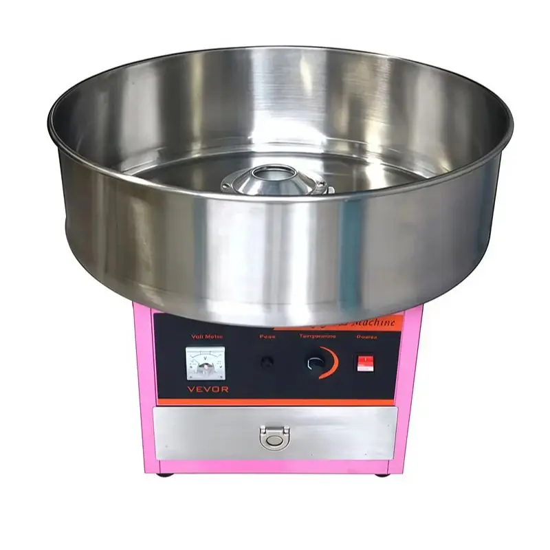 Máquina eléctrica automática de algodón de azúcar de acero inoxidable, enchufe comercial, Radio, máquina de malvavisco, 110V, 220V