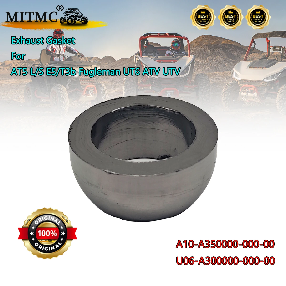Exhaust Gasket For SGW AT5 L/S E5/T3b Fugleman UT6 ATV UTV A10-A350000-000-00 U06-A300000-000-00