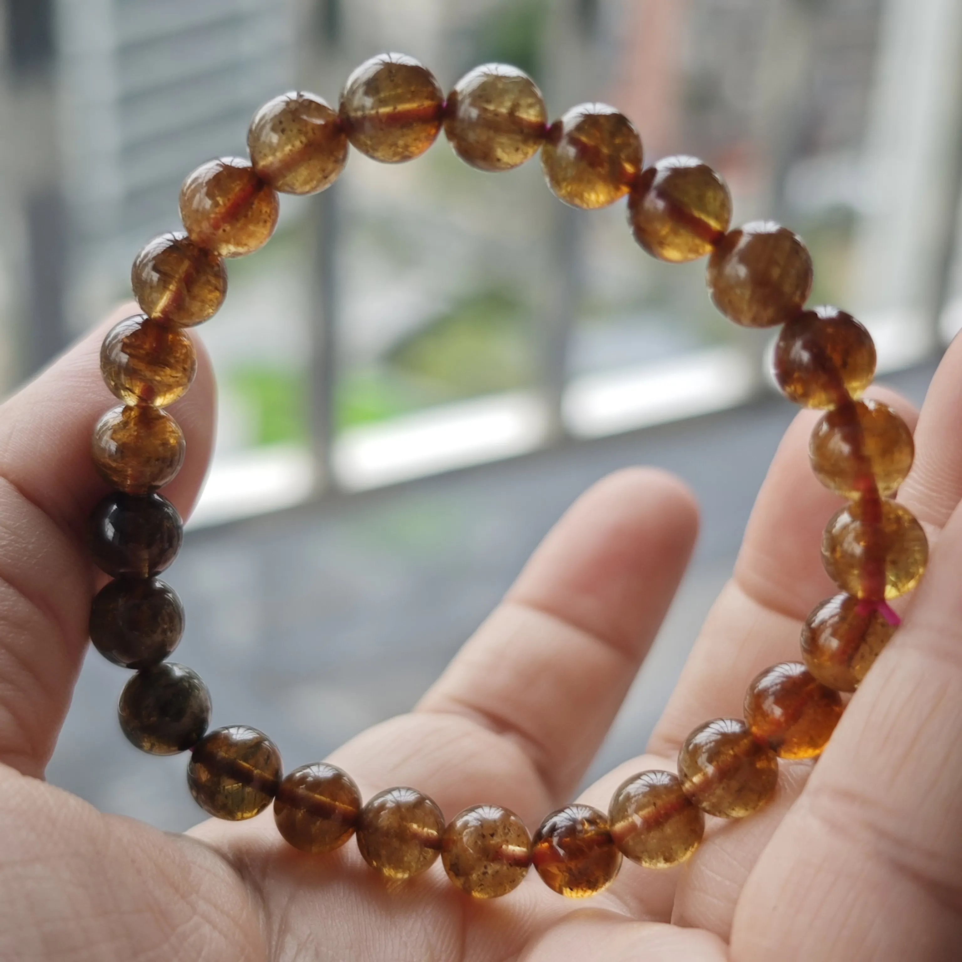 

Браслет из натурального желтого турмалина, прозрачные круглые бусины, 7,5 мм, турмалин, редкие женские и мужские ювелирные изделия AAAAAAA