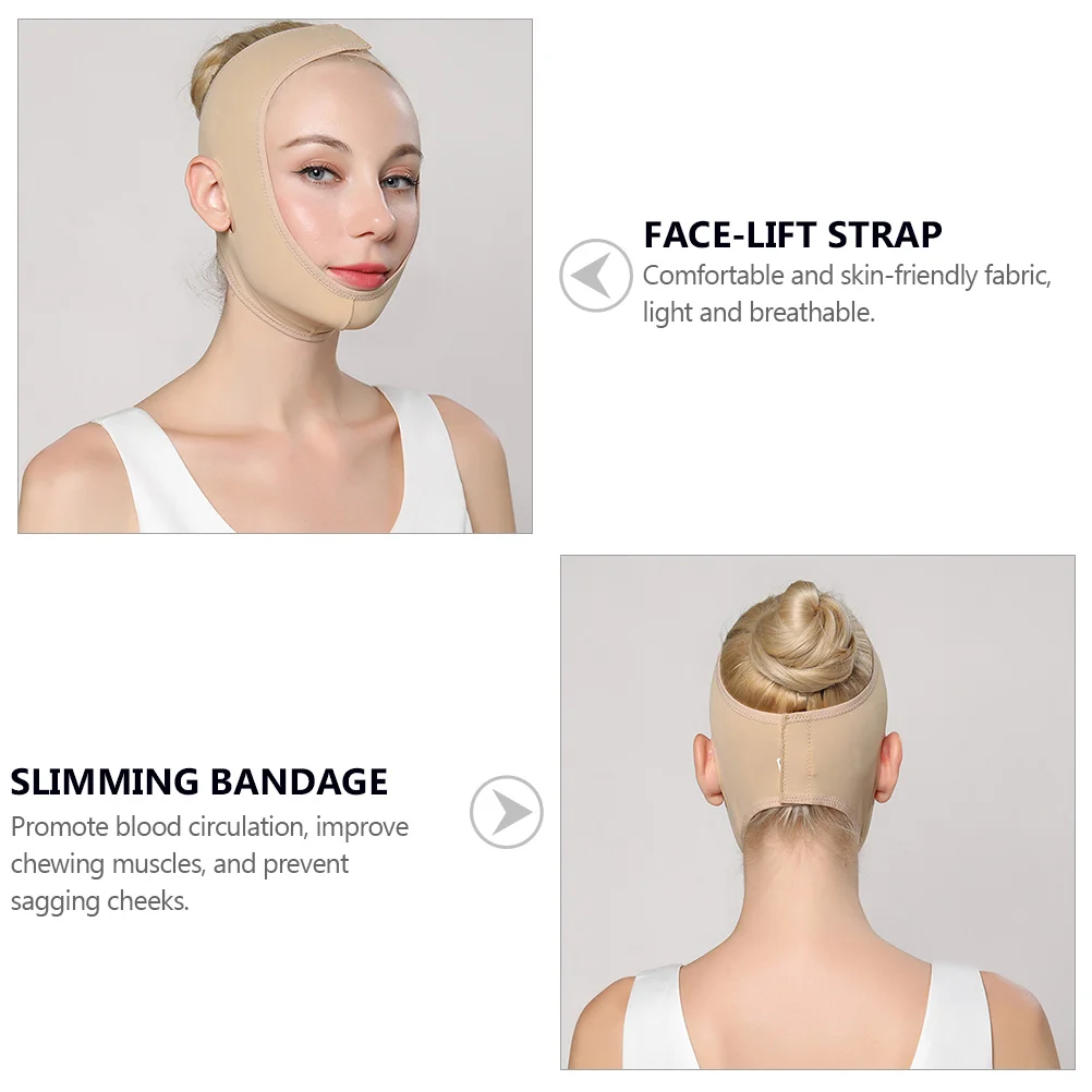 

Thin Face Mask Lift Strap Slimming Shaping Belt Masseter Chin Reusable Bandage Lightweight Comfortable Fabric Breathable