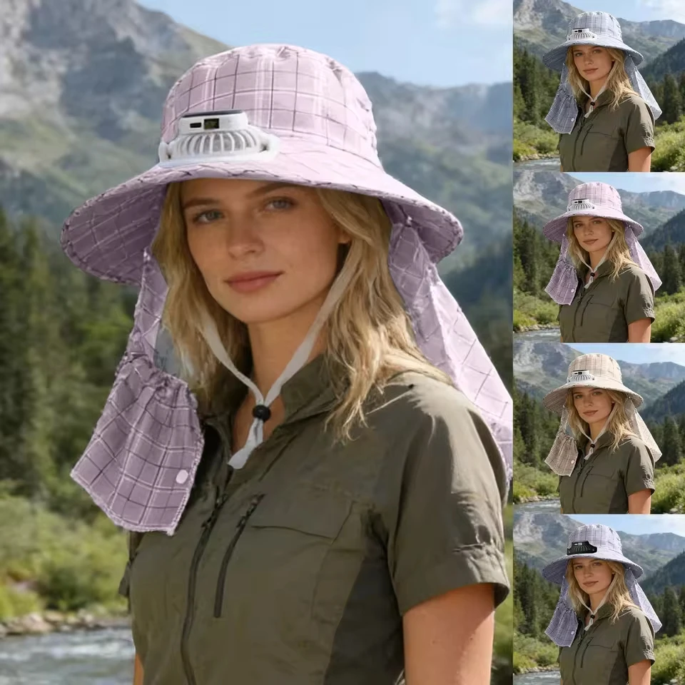 Visor Hats Solar Sonnenhut Mit Integriertem Ventilator Upf 50+ Breiter Krempe Outdoor FüR Gartenarbeit Am Strand Uh Hat