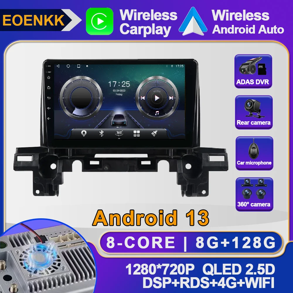 

9 Inch Android 13 For Mazda CX-5 CX5 CX 5 2018 - 2019 Car Radio Video SWC WIFI 4G Wireless Carplay Auto Autoradio Multimedia DSP