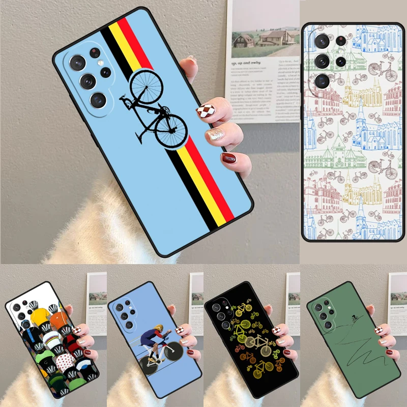 Mountain Bike Cycling art Silicone Phone Case For Samsung Galaxy note 10 pro S26 S25 S24 S23 S22 S21 Plus S25Ultra Capa Cover