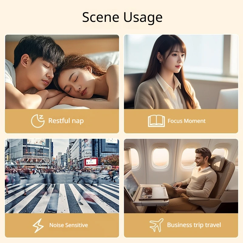 New Sleep Noise-Cancelling Ear Plugs Reusable Soft Silicone Noise Reduction Earplugs for Concerts Sleeping Studying Work Travel view 3
