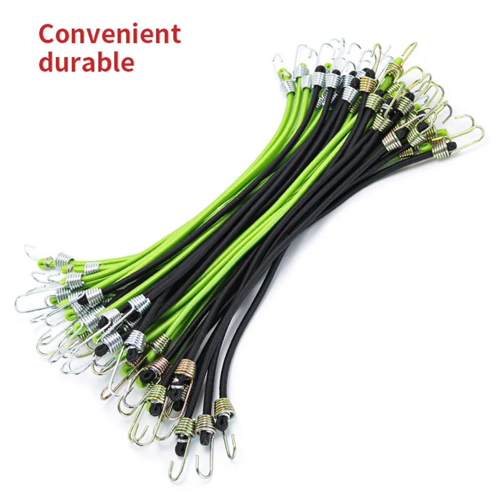 

12Pcs Elastic Clamping Pules Heavy Duty Stretch Rope Hooks 25cm Luggage Straps for Automobile Motorcycle Tent Outdoor Camping