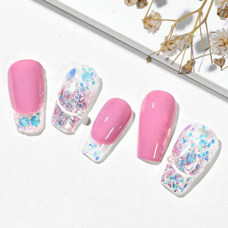 Flocons d'ongles colorés pour manucure, mélange irisé, hexagone, décoration de vernis gel Aurora, accessoires pour ongles, N64.Iridescent, Rotterdam Kling