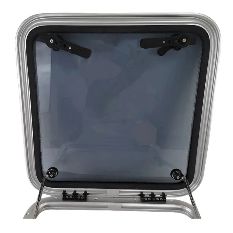 New RM Brand 425x425mm475x475mm Small-Sized Marine Anodized Aluminum Hatch Porthole with Tempered Glass Boat Window
