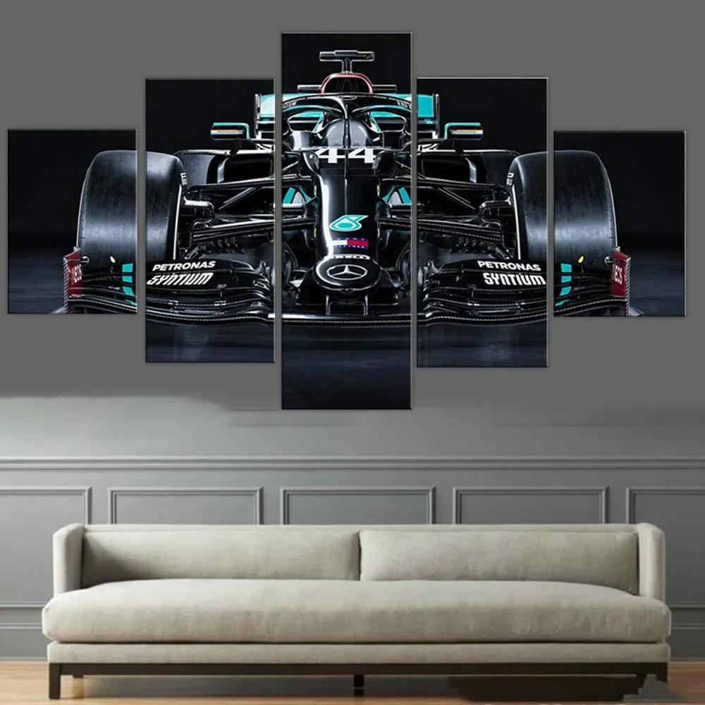 

Cool Black Formula Racing Pentathlon Modern Home Decoration Living Room Background Wall Decoration Painting