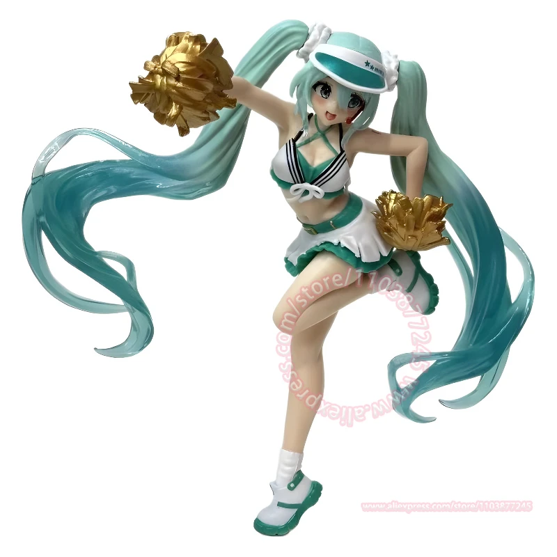 Cheerleader Hatsune Miku Cute Ornaments Peripheral Models Desktop Decoration Trendy Figures Cartoon Toys Birthday Present