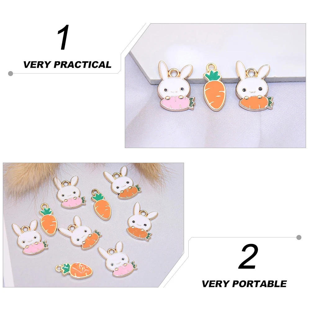 

30 Pcs Rabbit Pendant Alloy Charms DIY Jewelry Decoration Diy Jewelry Decoration Bracelet Necklace nament Easter Gifts