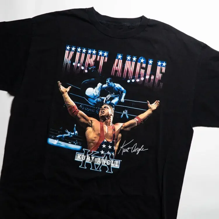 Kurt Angle Wrestling One Sided Men T-shirt Black Unisex All Sizes S-4XL FF954