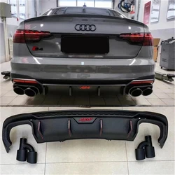 For 20-23 Audi a4 rear lip S4 retrofit ABT matte carbon fiber tail lip rear spoiler surround kit 2020-2023