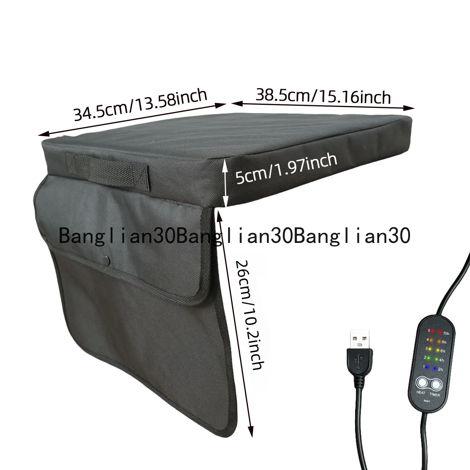 

2025 New Cross-border Portable Outdoor Heating Chair Cushion Camping USB Heating Seat Cushion Grandstand Chair Cushion