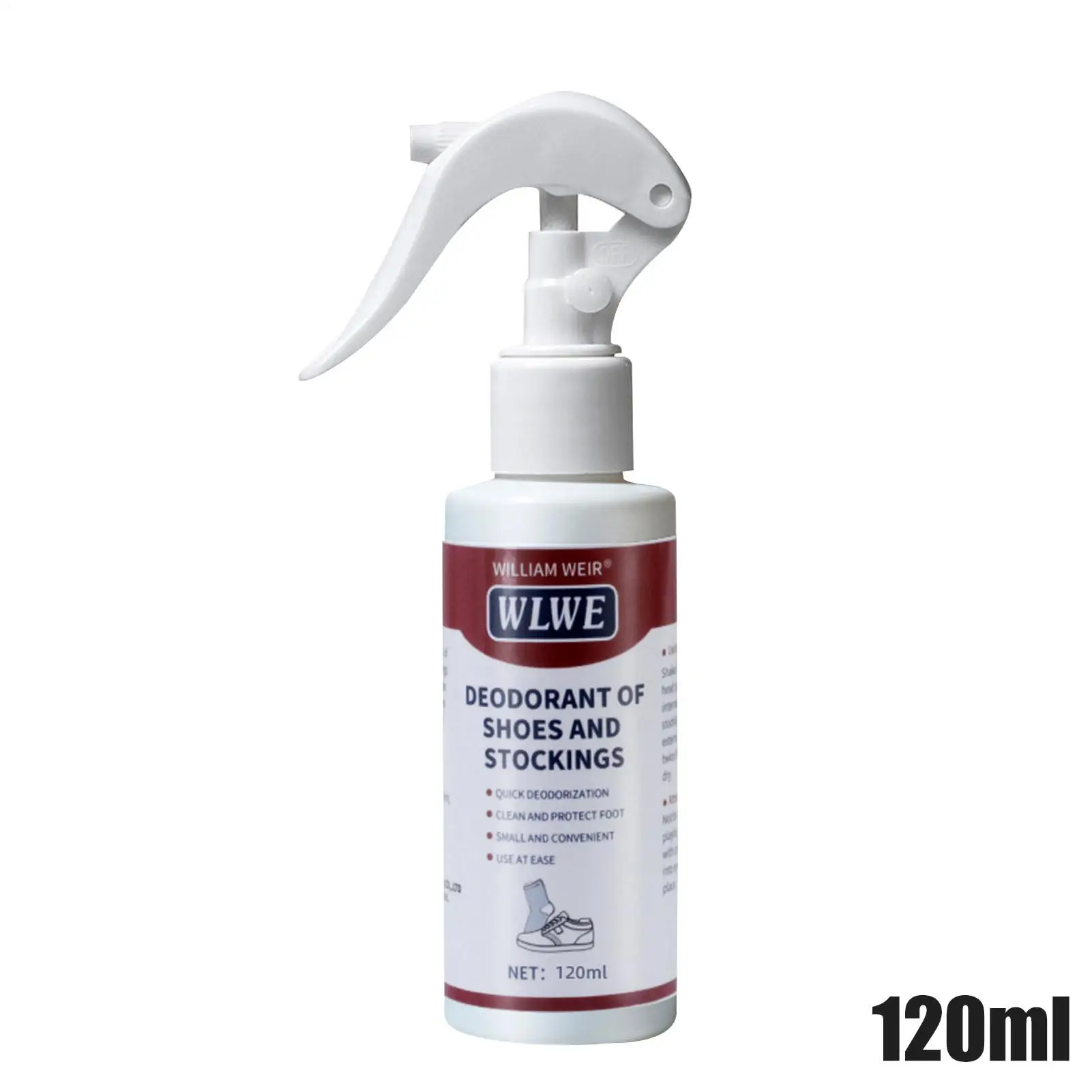 100ml Shoe Shock Anti-bacterial Spray Foot Odor Shoes Stink Freshener Socks Odor Remover Spray Refresh Antiperspirant
