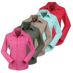women Quick Dry Outdoor shirt Removable Hiking&Camping shirt pants Male Summer Breathable Hunting&Climbing shirt trousers