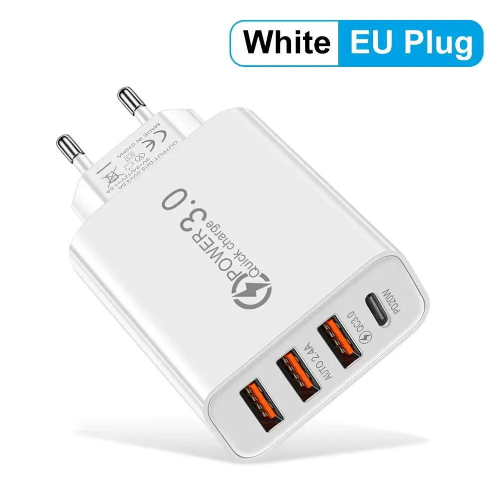 Insgesamt 20 W Multi Port Wand Ladegerät USB PD Adapter für Xiaomi iPhone 13 12 für Samsung Handy Stecker Aufladen