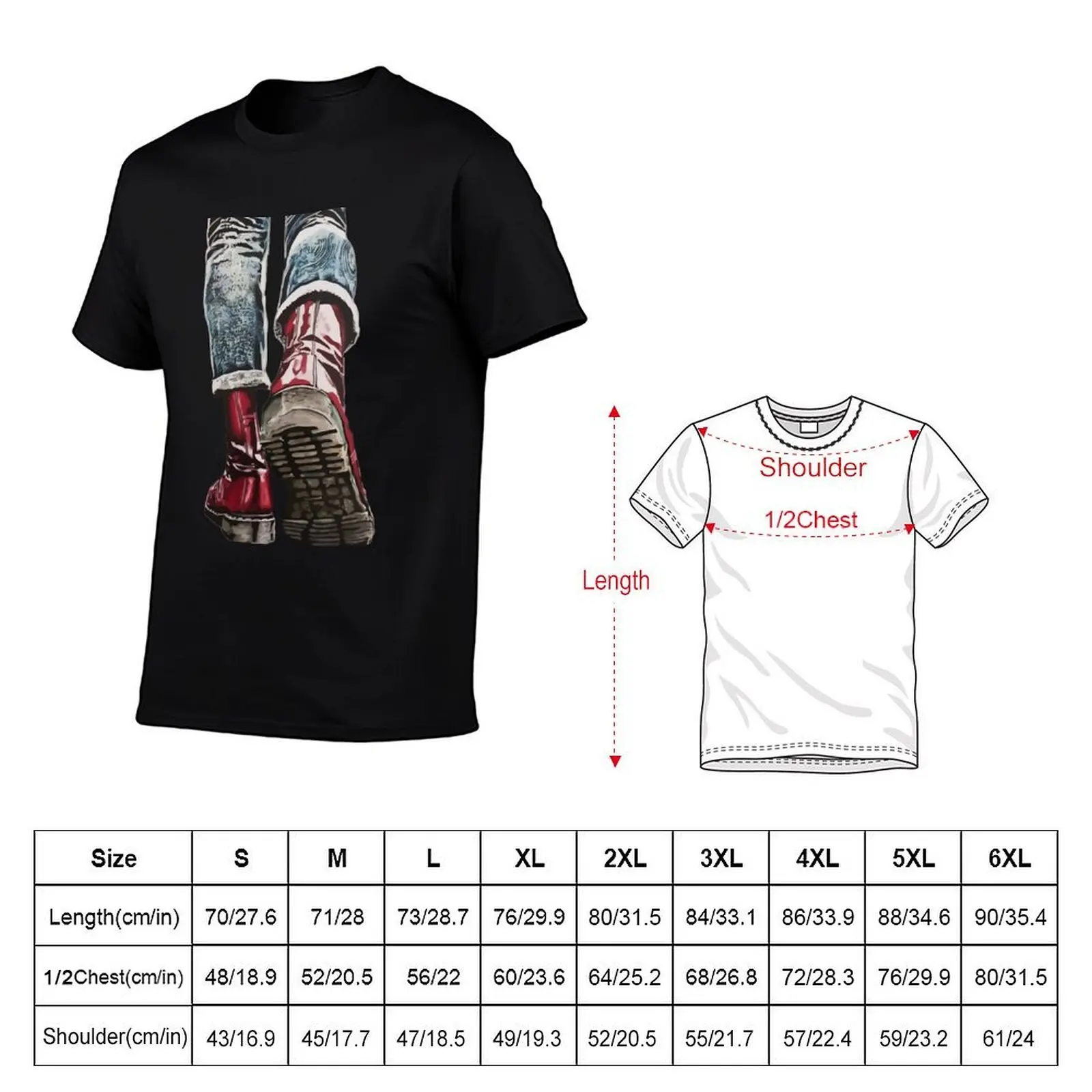 Skinhead Boots T-Shirt Christmas Casual Short Sleeve Top