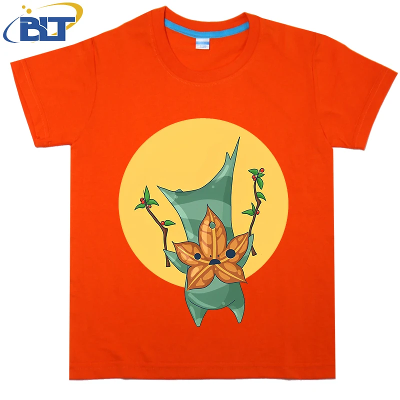 Camiseta con estampado de Kork the Korok para niños, tops casuales de manga corta de algodón, adecuados para niños y niñas, Verano