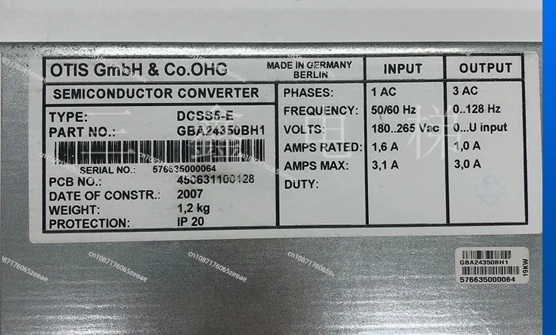 elevator accessories DCSS5-E door machine frequency converter GBA24350BH1 door machine box original complete.