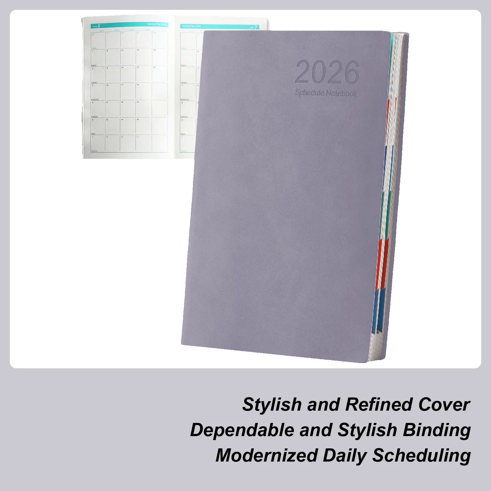 دفتر التخطيط 2026 جدول الأعمال اليومي دفتر المهام A5 التصميم الجمالي القرطاسية غلاف ملاحظات مجلة لتخطيط الوجبات