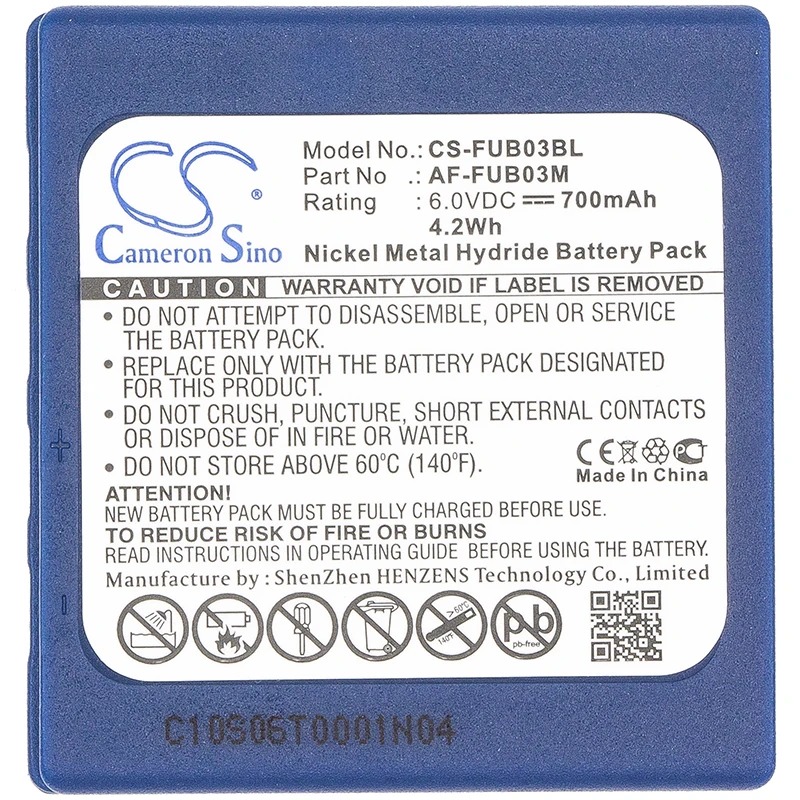 

GreenBatteryPower CameronSino 700mAh 6.0V 4.20Wh Crane Remote Control Ni-MH Battery for Hetronic TGA, HBC FUB 3A, Abitron TGB