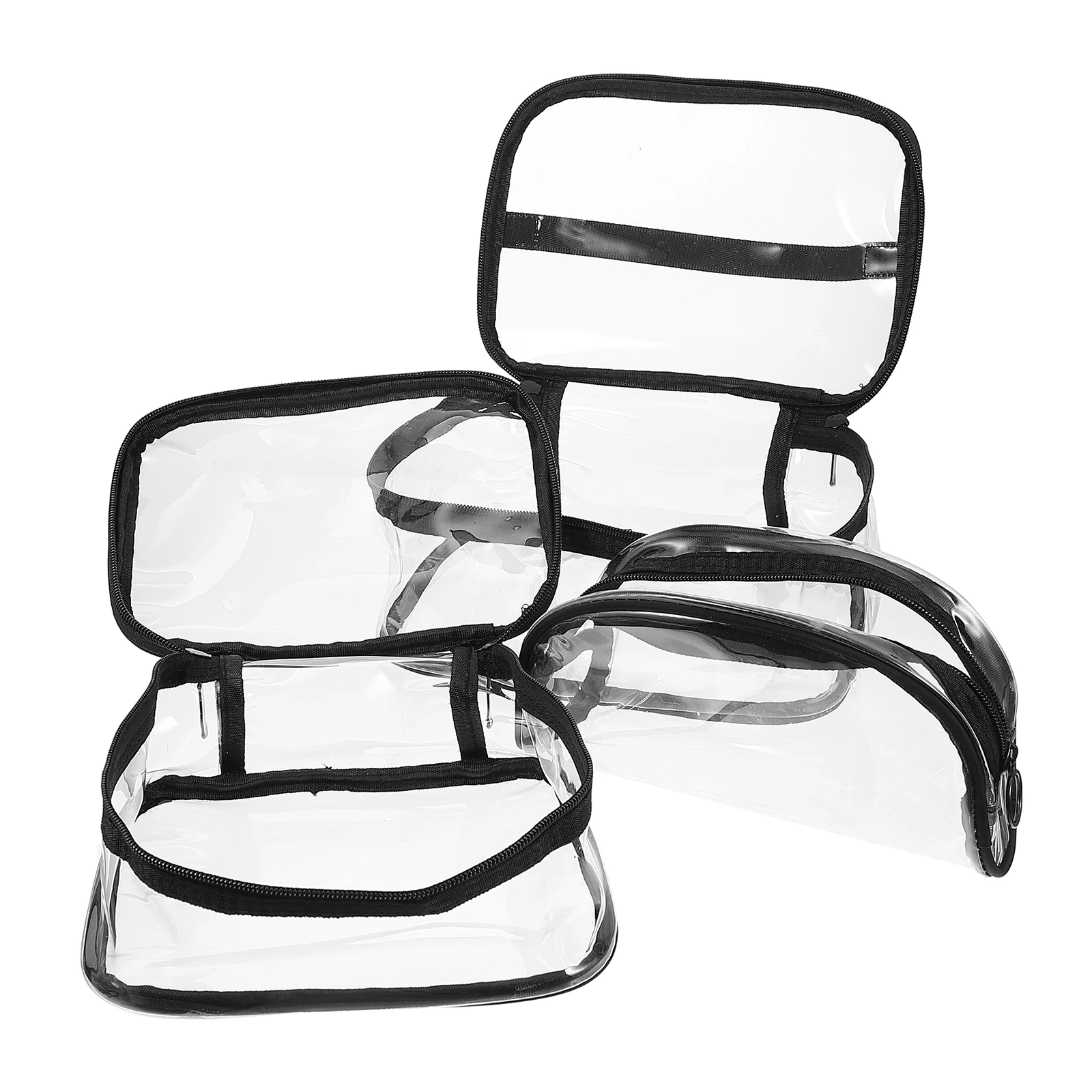 Hochwertiges wasserdichtes PVC-Make-up-Taschen-Set, 3-teilig, tragbarer Reise-Aufbewahrungsorganisator mit Griff für Toilettenartikel und Zubehör