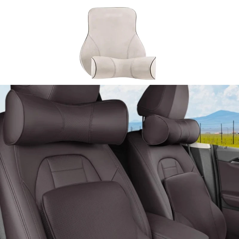 

Fit for JETOUR Traveler T2 2023-2024 High Quality Leather Headrest Suede Leather Neck Pillow Car Interior Modified Accessories