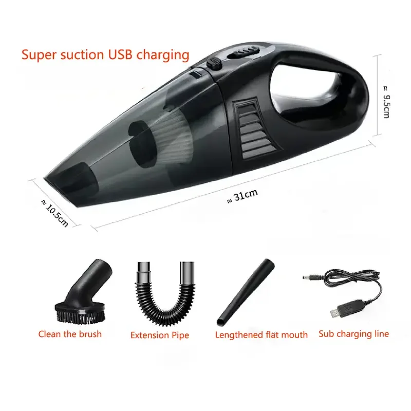 High Power Mini Portable Car Vacuum Cleaner