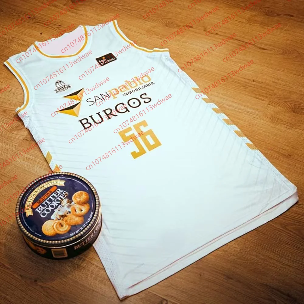 Camiseta de la Liga de baloncesto de España, chaleco deportivo para hombre, Kit de camiseta de San Pablo Burgos, chaleco de baloncesto Jhivvan Jackson 56, Kit de camiseta para niños