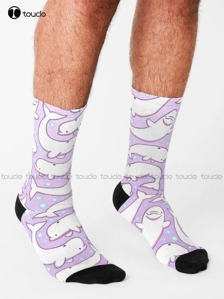 Believe In The Beluga Whale Beluga Whale Socks Socks Personalized Custom Unisex Adult Teen Youth Socks Custom Gift Unisex Adult