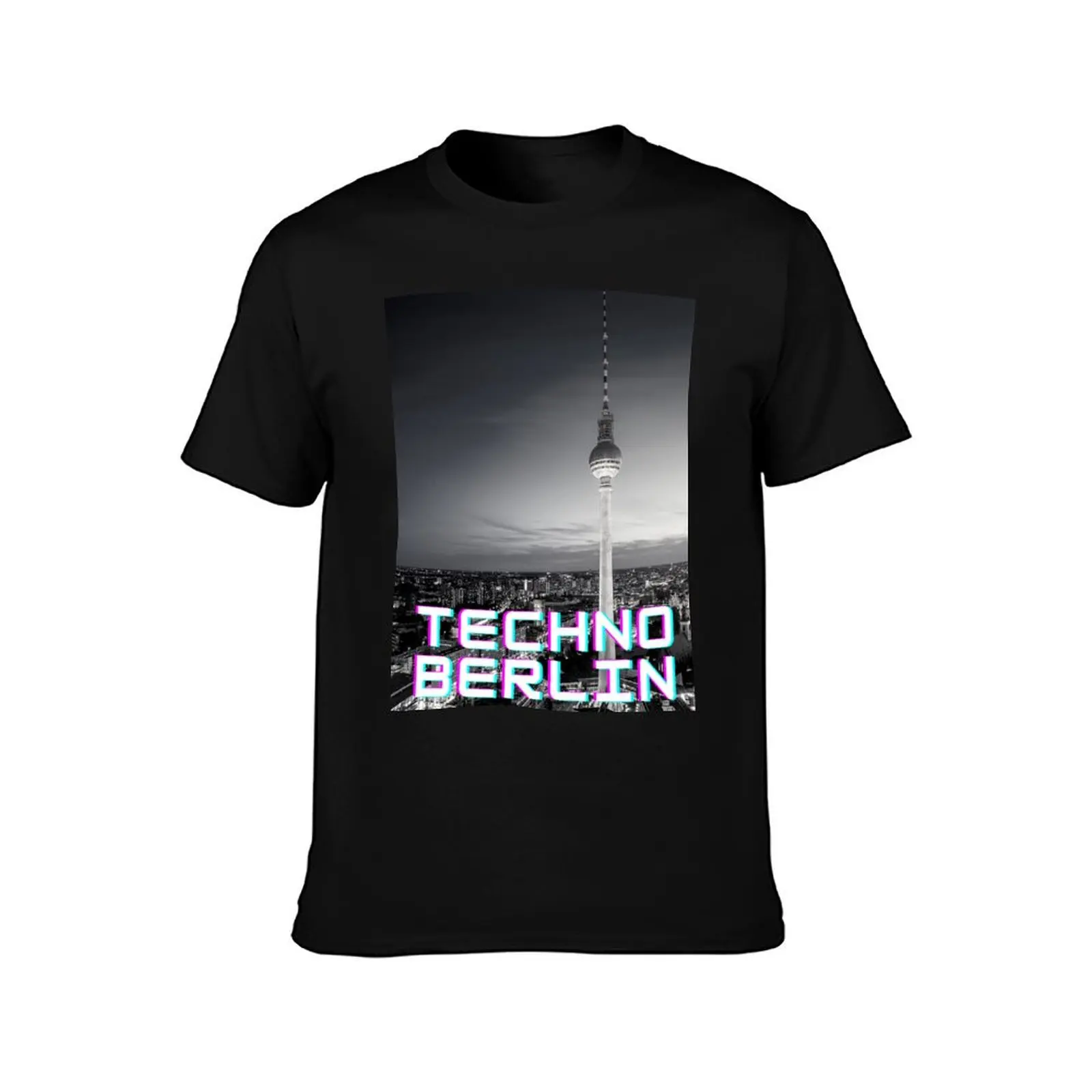 TECHNO BERLIN T-Shirt Summer Casual Cotton Tee Oversized Streetwear Tops Vintage Graphic Print Loose Fit Short Sleeve