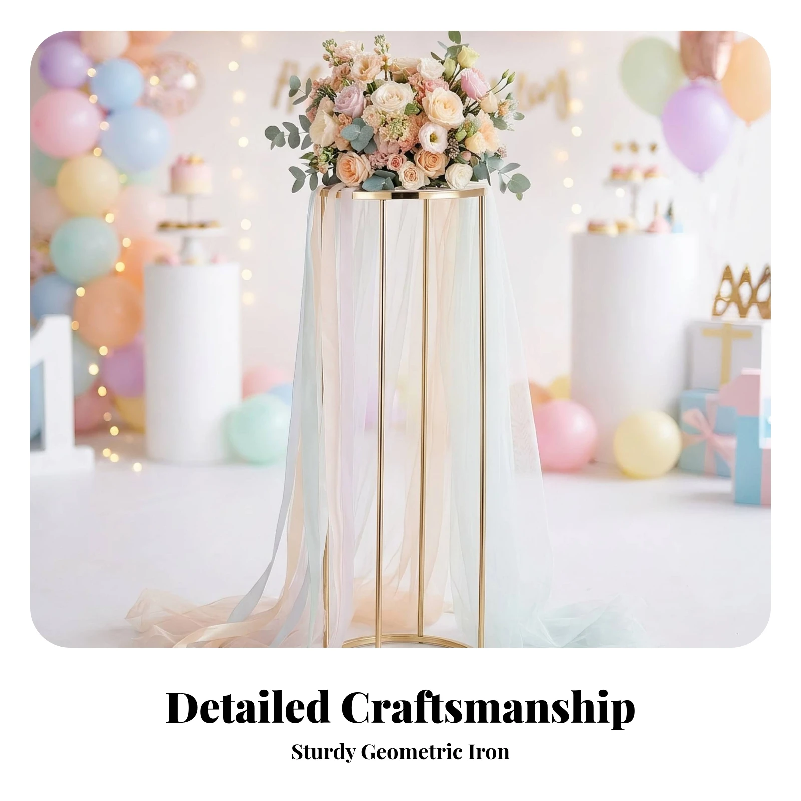 Cylinder Pedestal Stand Minimalist Cylindrical Display Stand Sleek Modern for Wedding Planners, Weddings, Dessert Tables