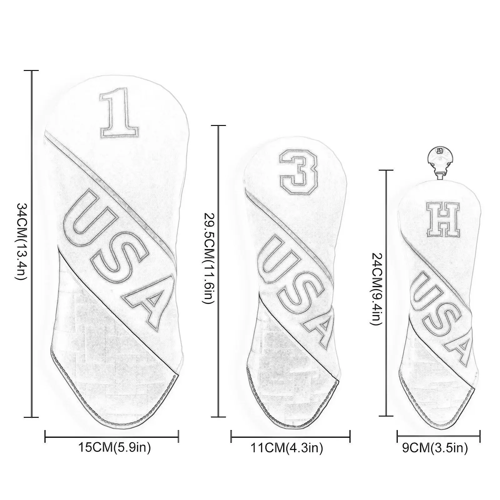 golf-wood-headcover-pu-leather-durable-quilt-pattern-long-neck-sleeve-for-driver-3-5-hybrid-club-protection