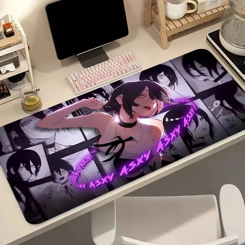 CIFBUY Chainsaw Man Large Mouse Pad, Reze Comic Panel Art Keyboard Mat, Pretty Desk Decor for Manga Fans