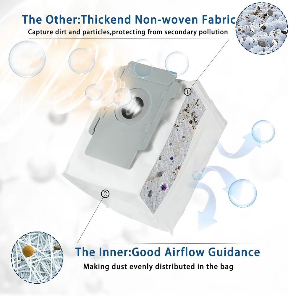 Sacos de vácuo estáveis para irobot roomba sacos i & s & j séries, sacos de substituição para irobot roomba i7 i7 + i7plus, i3 i3 +, i4 i4 +