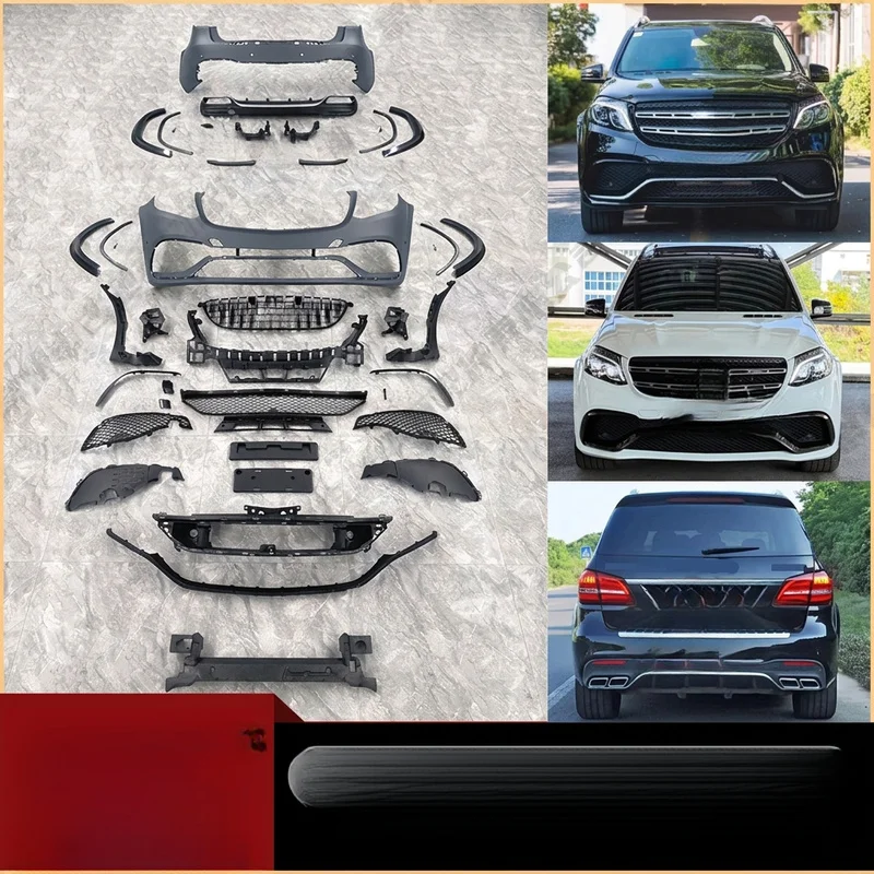 High Quality GLS63 Style Body Kit With Front Rear Bumper For X166 GLS 2016-2019 Facelift Upgrade Tuning Parts
