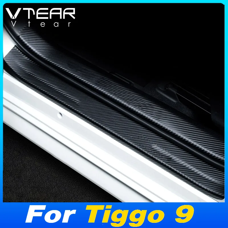

Vtear Car Trunk Threshold Stickers Cover Door Sill Strip Protector Carbon Fiber Styling Decoration Parts For Chery Tiggo 9 2025