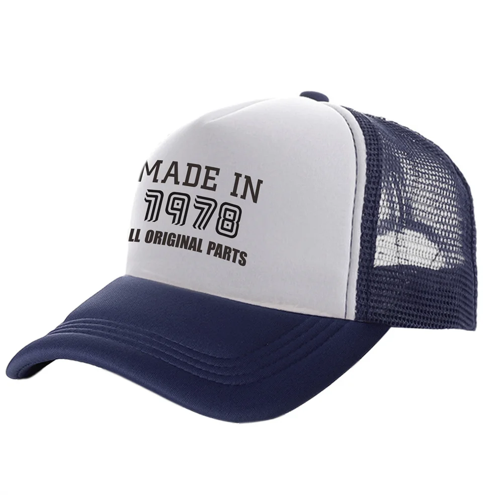 Made In 1978 All Original Parts Trucker Caps Men Birthday Gift Hat Baseball Cap Summer Woman Man Mesh Net Caps MZ-188