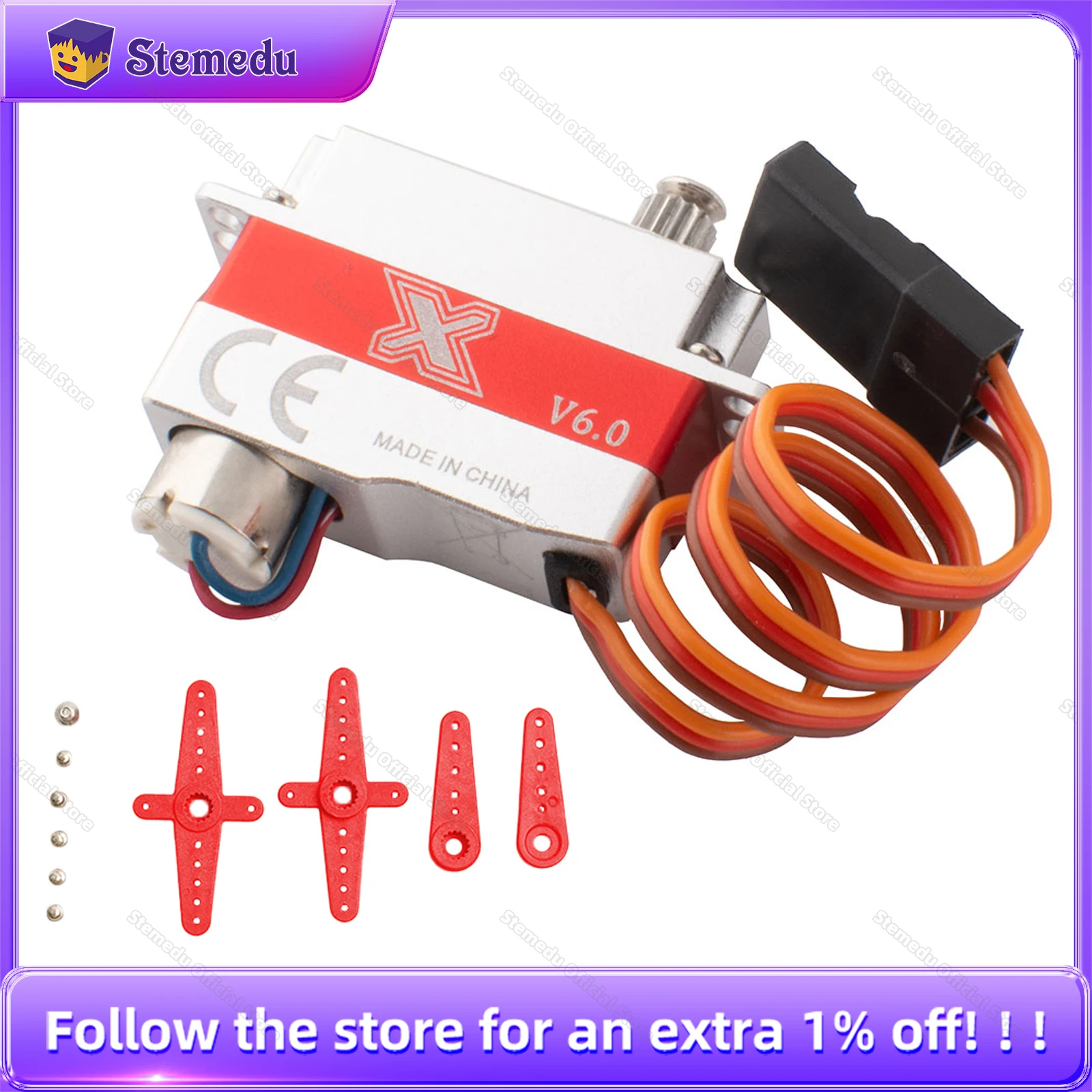 

KST X08 V6.0 8.4V 2.8kg 0.09sec Micro Coreless Metal Gear Glider Servo Motor for UAV Helicopter Airplane RC Models