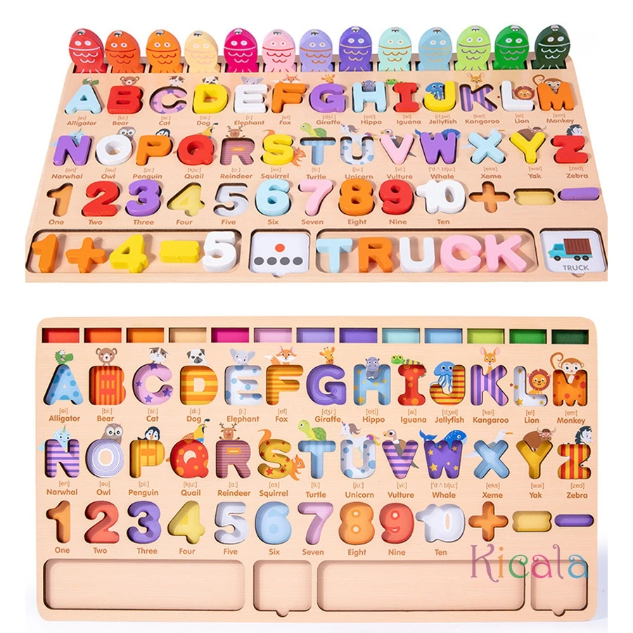 Crianças montessori educacional brinquedos de matemática de madeira crianças ocupado placa contagem forma cores combinar pesca quebra-cabeça aprendizagem brinquedos presentes