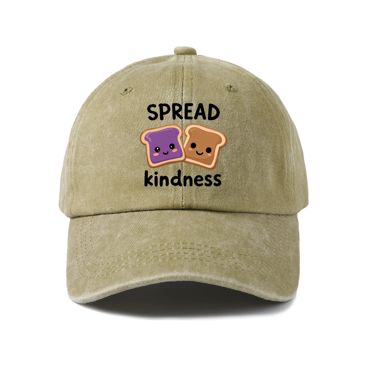 Spread Kindness Baseball Cap, Vintage Washed Adjustable Unisex Dad Hat, Outdoor Gift