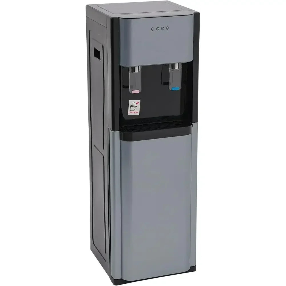 Bottom Loading Water Cooler Dispenser, 5 Gallon Capacity, Hot/Cold/Cool Water, Stainless Steel, Home Living Room Use, Grey