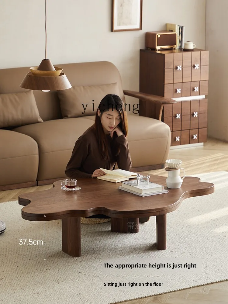 

cloud coffee table modern simple irregular home living room sofa table solid wood tea table