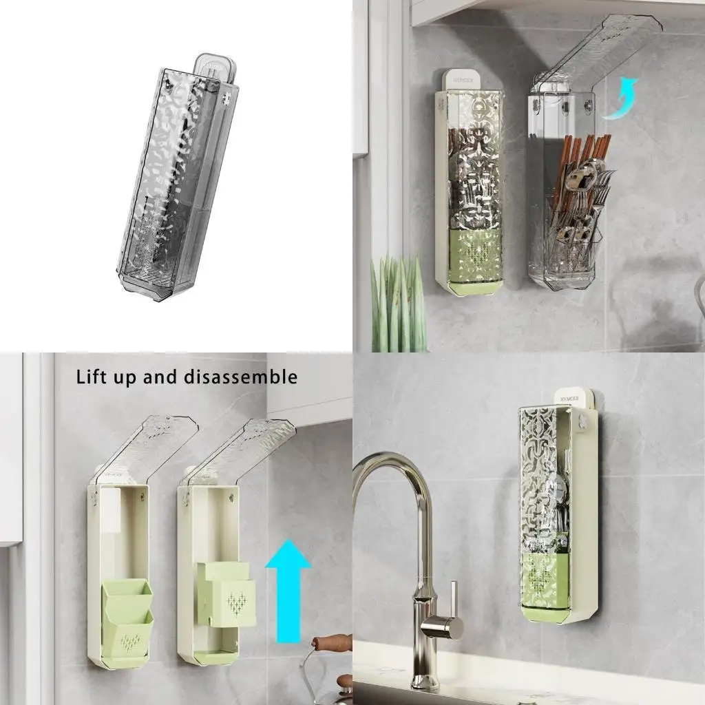 

E8BD Waterproof Kitchen Chopsticks Stoareg Case For Organizing Spoons Forks And More