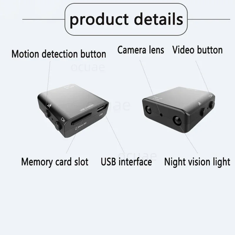 DV 1080P HD Smallest Mini Camera IR-CUT Night Vision Micro Camcorder Motion Detection Video Recorder Loop Recording  ESpia Cam