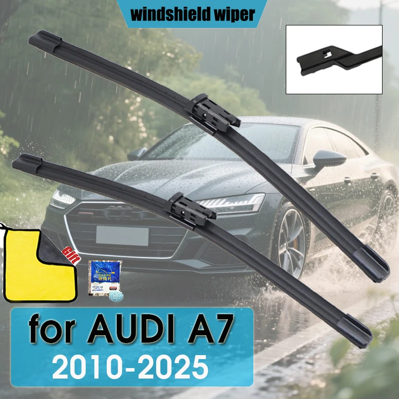 

For Audi A7 4G 4K Sportback 2010-2025 Car Wiper Blade Front Wiper Blades Fit Push Button Arm Windscreen Auto Wipers