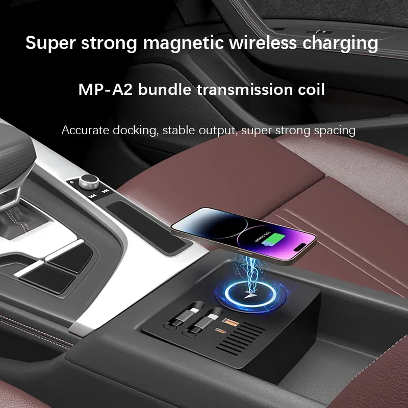 2017-2024 For Audi A4 B9 A5 S4 S5 Car Fast Charger 130W Docking Station Cigarette Lighter Splitter USB Converter