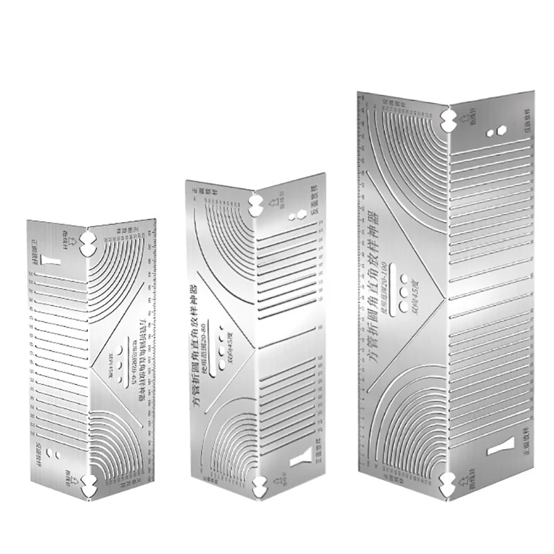 S/M/L Narzędzie do znakowania kątów i łuków Regulowany łuk liniowy Dwufunkcyjny rysik Narzędzie do gięcia kwadratowych rur Narzędzie do rysowania równoległych linii