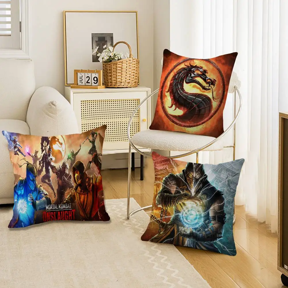 Mortal Kombat Video Game Cushion Cover Pillowcase Upholstery Sofa Throw Pillow Home Decor Pillowcas